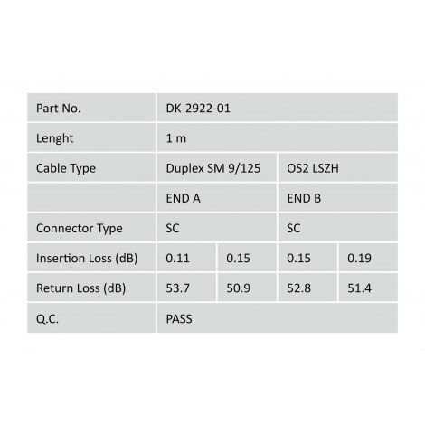 Digitus | Patch cable | Fibre optic | Male | SC single-mode | Male | SC single-mode | Yellow | 1 m - 3